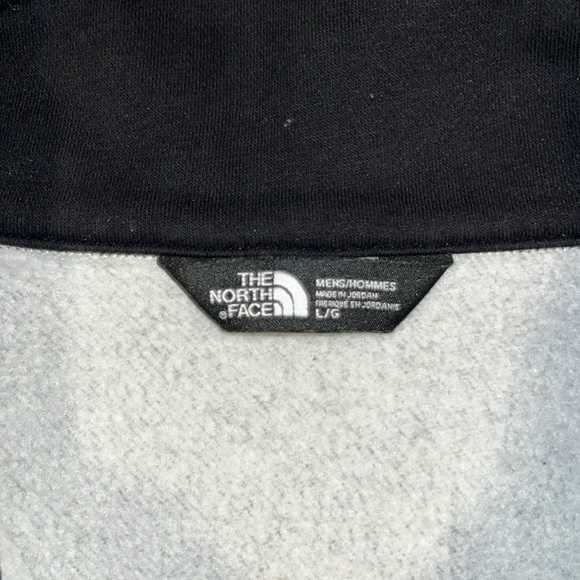 Men’s North Face Sweatshirt Quarter Button Dark Gray - Picture 3 of 5